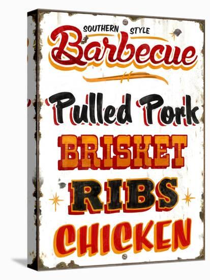 BBQ Southern-Retroplanet-Stretched Canvas