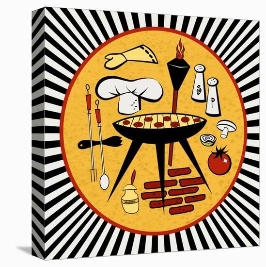 BBQ Time-Kate Ward Thacker-Stretched Canvas