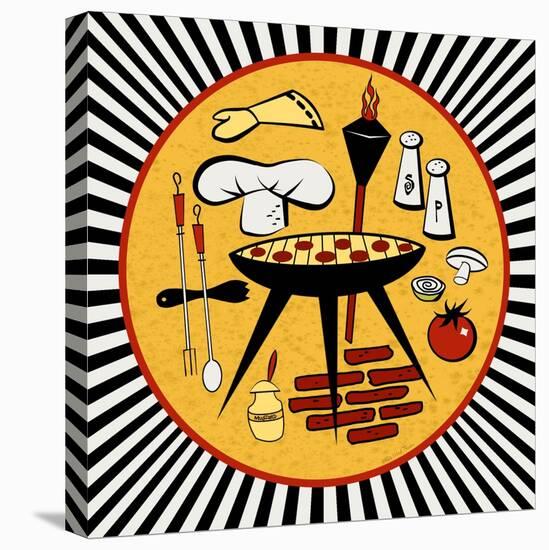 BBQ Time-Kate Ward Thacker-Stretched Canvas