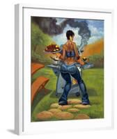 BBQ-Sterling Brown-Framed Art Print