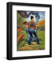 BBQ-Sterling Brown-Framed Art Print