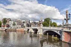 Evening Panorama of Hamburg from Alster Lake-bbsferrari-Photographic Print