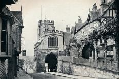 St James' Church over West Gate, Warwick, Warwickshire, 1929-BC Clayton-Stretched Canvas