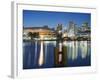 BC Place Stadium and Residential City Buildings, False Creek, Vancouver, British Columbia, Canada-Christian Kober-Framed Photographic Print