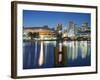 BC Place Stadium and Residential City Buildings, False Creek, Vancouver, British Columbia, Canada-Christian Kober-Framed Photographic Print