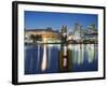 BC Place Stadium and Residential City Buildings, False Creek, Vancouver, British Columbia, Canada-Christian Kober-Framed Photographic Print