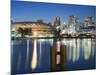 BC Place Stadium and Residential City Buildings, False Creek, Vancouver, British Columbia, Canada-Christian Kober-Mounted Photographic Print