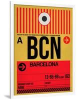 BCN Barcelona Luggage Tag 1-NaxArt-Framed Art Print