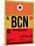 BCN Barcelona Luggage Tag 1-NaxArt-Mounted Art Print