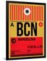 BCN Barcelona Luggage Tag 1-NaxArt-Framed Art Print