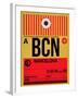 BCN Barcelona Luggage Tag 1-NaxArt-Framed Art Print