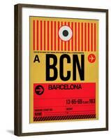 BCN Barcelona Luggage Tag 1-NaxArt-Framed Art Print