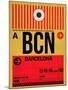 BCN Barcelona Luggage Tag 1-NaxArt-Mounted Art Print