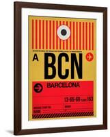 BCN Barcelona Luggage Tag 1-NaxArt-Framed Art Print