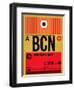 BCN Barcelona Luggage Tag 1-NaxArt-Framed Premium Giclee Print