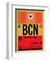 BCN Barcelona Luggage Tag 1-NaxArt-Framed Premium Giclee Print