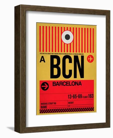 BCN Barcelona Luggage Tag 1-NaxArt-Framed Art Print