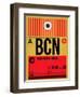 BCN Barcelona Luggage Tag 1-NaxArt-Framed Art Print