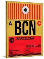 BCN Barcelona Luggage Tag 1-NaxArt-Stretched Canvas