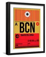 BCN Barcelona Luggage Tag 1-NaxArt-Framed Art Print