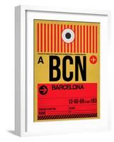 BCN Barcelona Luggage Tag 1-NaxArt-Framed Art Print