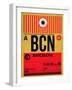 BCN Barcelona Luggage Tag 1-NaxArt-Framed Art Print