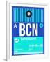 BCN Barcelona Luggage Tag 2-NaxArt-Framed Art Print