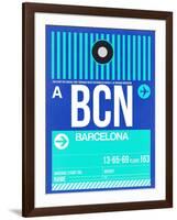 BCN Barcelona Luggage Tag 2-NaxArt-Framed Art Print