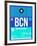 BCN Barcelona Luggage Tag 2-NaxArt-Framed Art Print