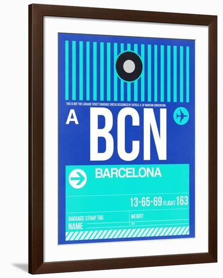 BCN Barcelona Luggage Tag 2-NaxArt-Framed Art Print