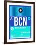 BCN Barcelona Luggage Tag 2-NaxArt-Framed Art Print