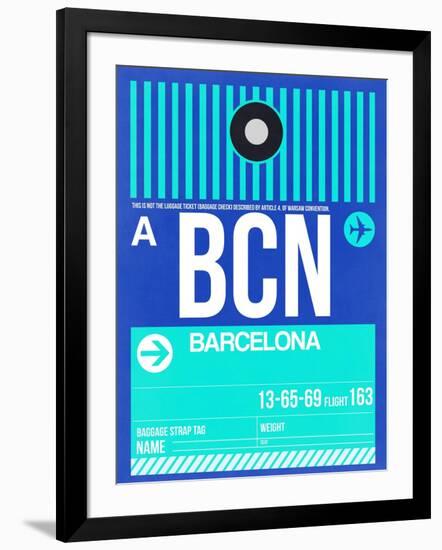 BCN Barcelona Luggage Tag 2-NaxArt-Framed Art Print