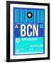 BCN Barcelona Luggage Tag 2-NaxArt-Framed Art Print