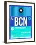 BCN Barcelona Luggage Tag 2-NaxArt-Framed Art Print