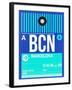 BCN Barcelona Luggage Tag 2-NaxArt-Framed Art Print