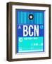 BCN Barcelona Luggage Tag 2-NaxArt-Framed Art Print