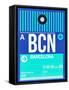 BCN Barcelona Luggage Tag 2-NaxArt-Framed Stretched Canvas