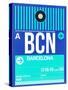 BCN Barcelona Luggage Tag 2-NaxArt-Stretched Canvas
