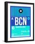 BCN Barcelona Luggage Tag 2-NaxArt-Framed Art Print