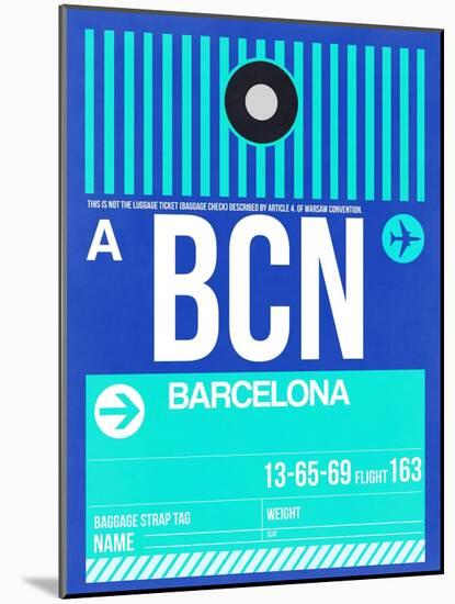 BCN Barcelona Luggage Tag 2-NaxArt-Mounted Art Print