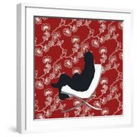 BCN Chair (red)-Puntoos-Framed Art Print