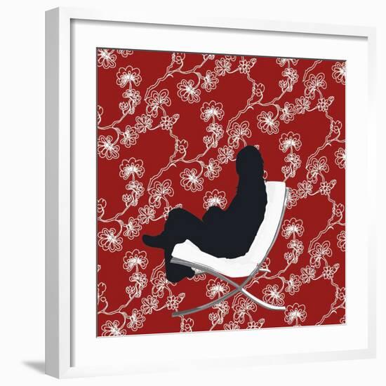 BCN Chair (red)-Puntoos-Framed Art Print