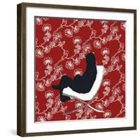 BCN Chair (red)-Puntoos-Framed Art Print