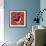 BCN Chair (red)-Puntoos-Framed Art Print displayed on a wall