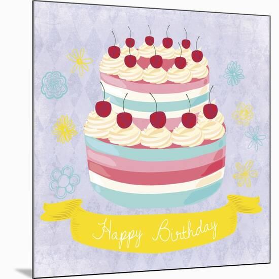 BDay Cake-Erin Clark-Mounted Giclee Print