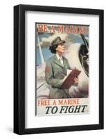 Be A Marine - Free A Marine To Fight-null-Framed Art Print