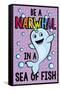 Be a Narwhal-Trends International-Framed Stretched Canvas