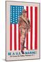 Be a U.S. Marine, Evening Star Building-James Montgomery Flagg-Mounted Art Print
