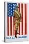 Be a U.S Marine! Poster by James Montgomery Flagg-null-Stretched Canvas