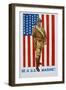 Be a U.S Marine! Poster by James Montgomery Flagg-null-Framed Giclee Print